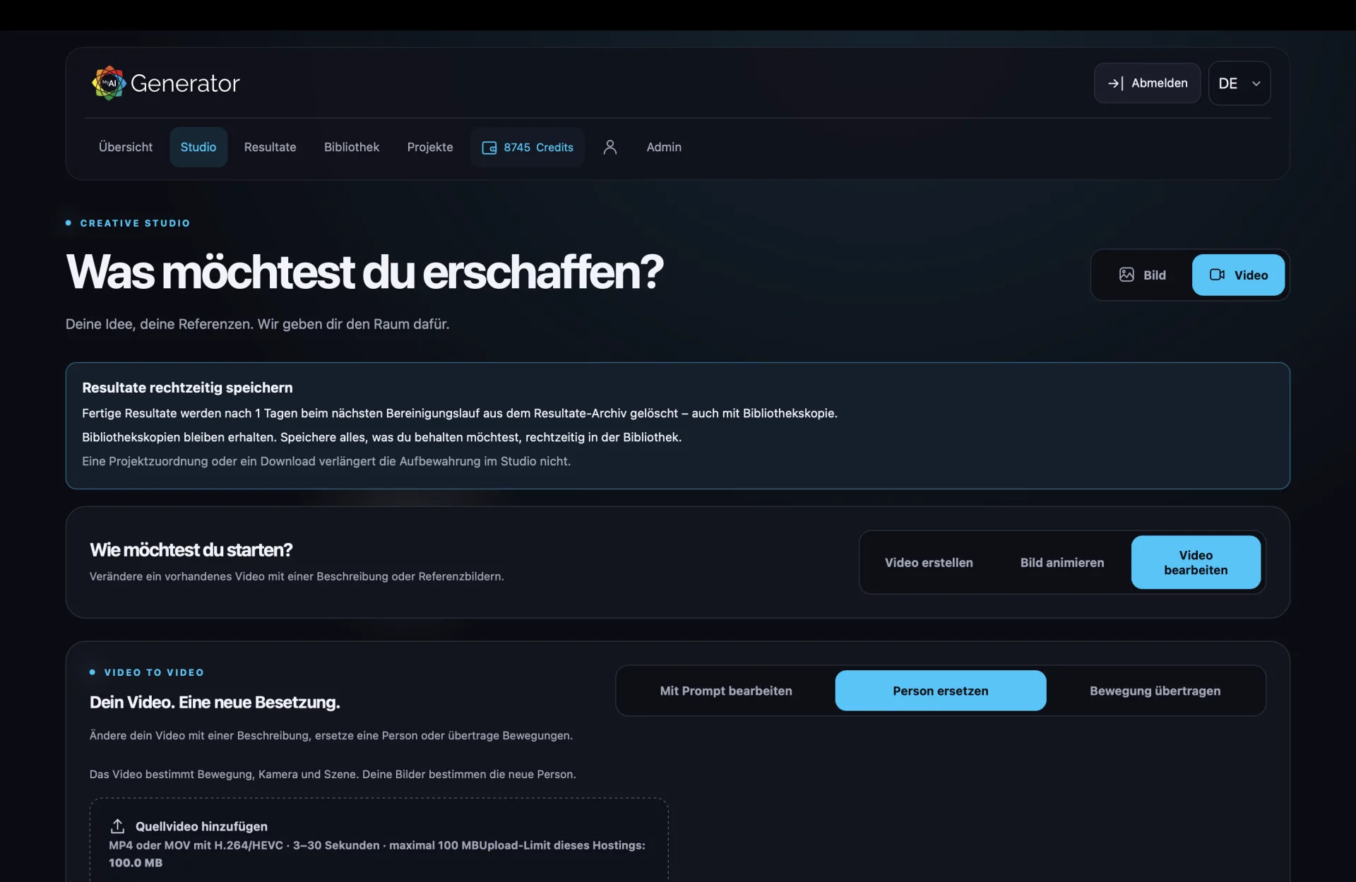 Erstes Produkt